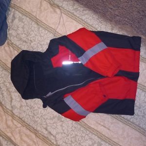 Red Boys Swiss Tech Coat with Removable Extra Jacket Size 4/5
